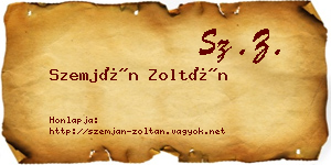 Szemján Zoltán névjegykártya
