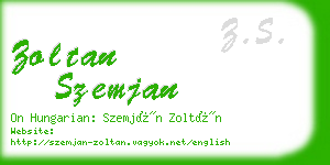 zoltan szemjan business card